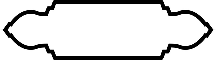 Islamic Label and Name Frame Bold Line Outline Linear Black Stroke silhouettes Design pictogram symbol visual illustration