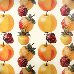 simple fruit pattern AI generated