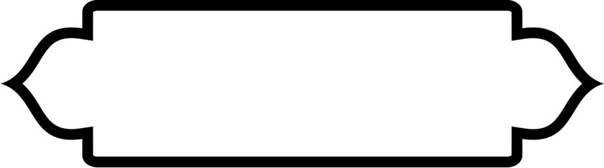 Islamic Label and Name Frame Bold Line Outline Linear Black Stroke silhouettes Design pictogram symbol visual illustration