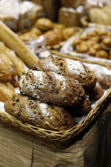 rustic organic bread with dried fruits