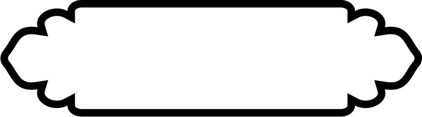 Islamic Label and Name Frame Bold Line Outline Linear Black Stroke silhouettes Design pictogram symbol visual illustration