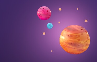 Isolated 3D Planets. 3D Illustration