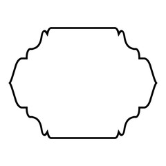 Islamic Frame Design Thin Line Black stroke silhouettes Design pictogram symbol visual illustration