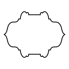 Islamic Frame Design Thin Line Black stroke silhouettes Design pictogram symbol visual illustration