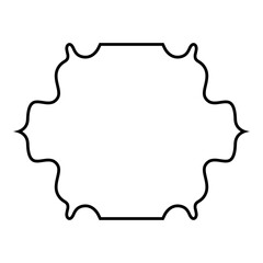 Islamic Frame Design Thin Line Black stroke silhouettes Design pictogram symbol visual illustration