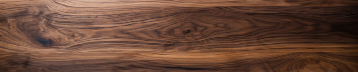 Naklejka premium Walnut wood texture, long planks background, organic, rustic design, ideal for interior decor, carpentry, and home improvement, vintage-style brown surface with wood grain pattern