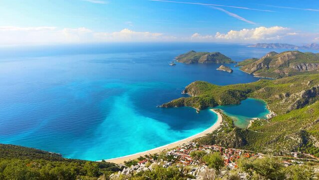 Beautiful view of Blue Lagoon in Oludeniz, Turkey