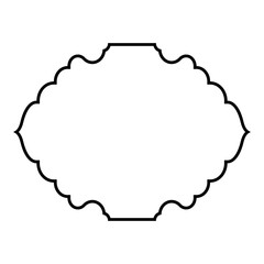 Islamic Frame Design Thin Line Black stroke silhouettes Design pictogram symbol visual illustration