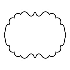 Fototapeta na wymiar Islamic Frame Design Thin Line Black stroke silhouettes Design pictogram symbol visual illustration