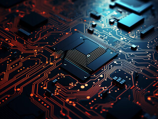 Abstract computer circuit board wallpaper background 