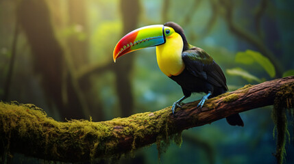 Keel billed toucan Ramphastos sulfuratus closeup