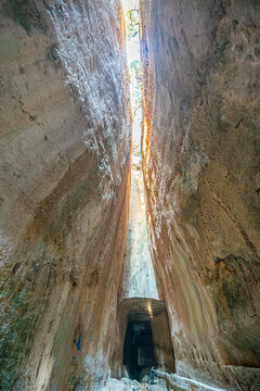 The amazing vievs of Vespasianus Titus Tunnel is an ancient water tunnel built for the city of Seleucia Pieria, the port of Antioch (modern Antakya), Turkey