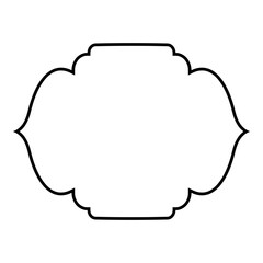 Islamic Frame Design Thin Line Black stroke silhouettes Design pictogram symbol visual illustration