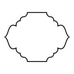 Islamic Frame Design Thin Line Black stroke silhouettes Design pictogram symbol visual illustration