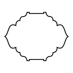 Islamic Frame Design Thin Line Black stroke silhouettes Design pictogram symbol visual illustration
