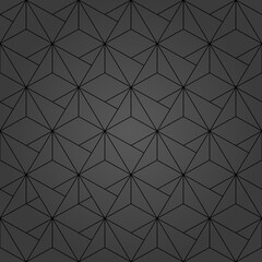 Seamless geometric background for your designs. Modern dark ornament. Geometric abstract black pattern