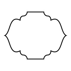 Islamic Frame Design Thin Line Black stroke silhouettes Design pictogram symbol visual illustration