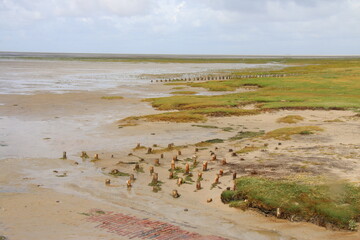 view of the beach in nord Germany