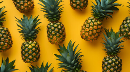 pineapple background image on yellow