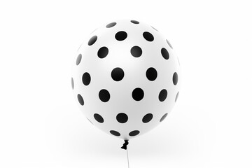 balloon white, one, black speckled, inflatable festival, isolated