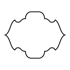 Islamic Frame Design Thin Line Black stroke silhouettes Design pictogram symbol visual illustration