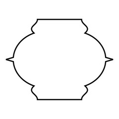 Islamic Frame Design Thin Line Black stroke silhouettes Design pictogram symbol visual illustration