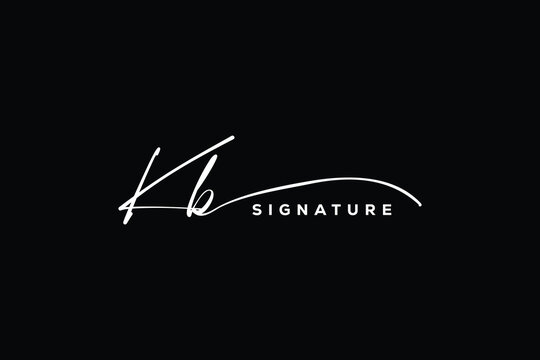 KB initials Handwriting signature logo. KB Hand drawn Calligraphy lettering Vector. KB letter real estate, beauty, photography letter logo design.