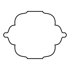 Islamic Frame Design Thin Line Black stroke silhouettes Design pictogram symbol visual illustration
