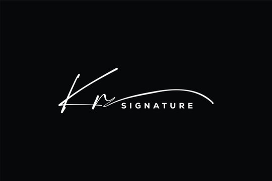 KR initials Handwriting signature logo. KR Hand drawn Calligraphy lettering Vector. KR letter real estate, beauty, photography letter logo design.