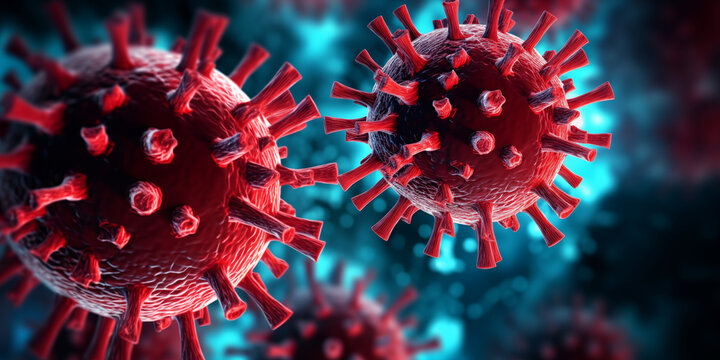 Coronaviruses influenza 3d redder. Coronavirus vector realistic coronavirus  coved virus 3d modeling Corona Virus Mutation isolated .AI Generative