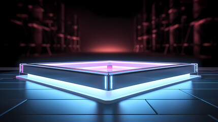 3D rendering minimalist background product booth, podium, stage, product commercial photography background, cosmetics booth