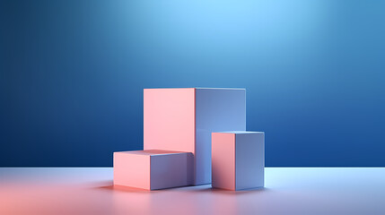 3D rendering minimalist background product booth, podium, stage, product commercial photography background, cosmetics booth