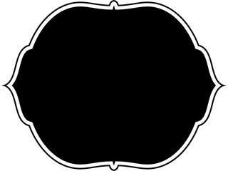 Islamic Frame Design Glyph with outline Black Filled silhouettes Design pictogram symbol visual illustration