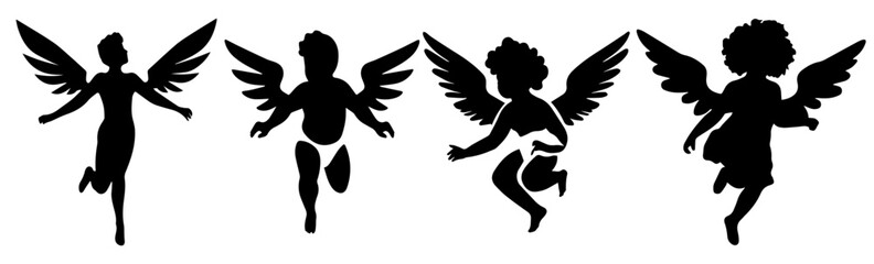 silhouette of a person with wings