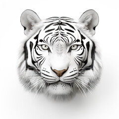 White Tiger Head Vector