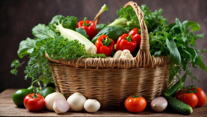 Fototapeta na wymiar basket of vegetables