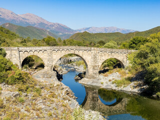 Fototapeta na wymiar Close-up Altiani Bridge, 20251 Altiani, Haute-Corse, France
