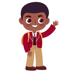 Happy cute children back to school