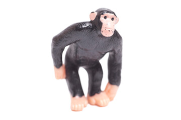 Monkey Toy Animal isolated on white.