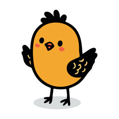 chick cartoon vector. character design.