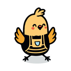 chick cartoon vector. character design.