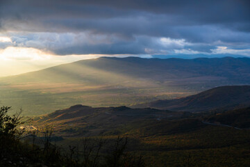 Sunset in the mountains