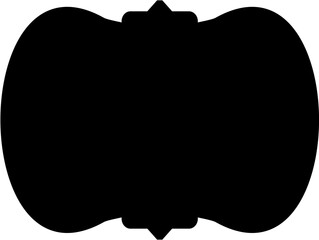 Islamic Frame Design Glyph  Horizental Black Filled silhouettes Design pictogram symbol visual illustration