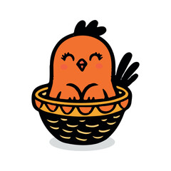chick cartoon vector. character design.