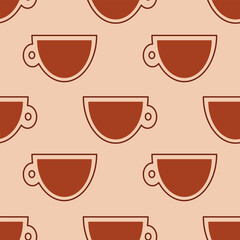 Seamless pattern with cup of coffee 
