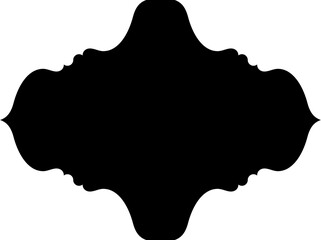 Islamic Frame Design Glyph  Horizental Black Filled silhouettes Design pictogram symbol visual illustration