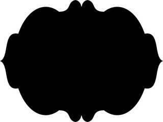 Islamic Frame Design Glyph  Horizental Black Filled silhouettes Design pictogram symbol visual illustration