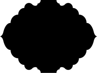 Islamic Frame Design Glyph  Horizental Black Filled silhouettes Design pictogram symbol visual illustration