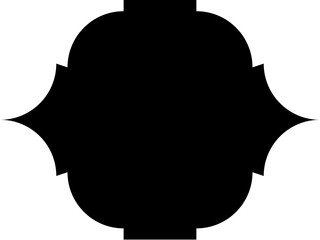 Islamic Frame Design Glyph  Horizental Black Filled silhouettes Design pictogram symbol visual illustration