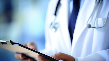 Medical team collaborating and analyzing patient diagnosis on digital tablet in hospital setting